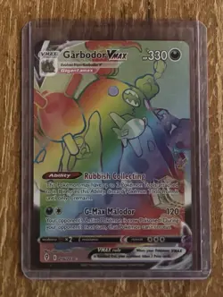 Pokemon Garbodor VMAX - 216/203 - Rainbow Rare Evolving Skies Holo NM - Image 1