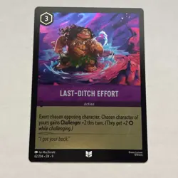 Last-Ditch Effort 62/204 Disney Lorcana Fabled Uncommon Cold Foil Card NM - Image 1