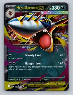 Pokemon ME02: Phantasmal Flames #061/094 Mega Sharpedo ex - Image 1
