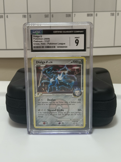 2009 Pokemon Platinum Crosshatch Holo Pokemon League #7 Dialga G CGC 9 - Image 1