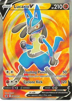 Lucario V SWSH213 Holo Promo Sword & Shield Promo Pokemon Near Mint - Image 1