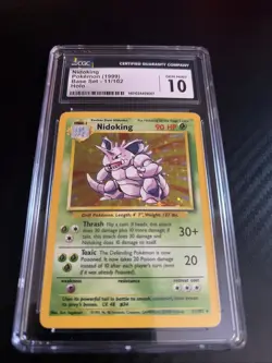 Pokemon Nidoking 1999 Base Set 11/102 Holo CGC 10 GEM MINT - Image 1