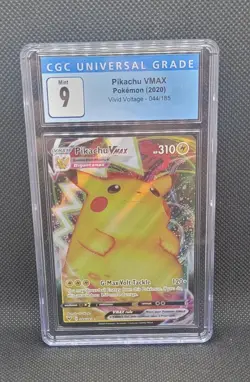 Pokemon TCG - Pikachu Vmax - Vivid Voltage - 44/185 CGC 9 Mint - Image 1