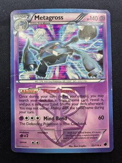 Metagross Plasma Freeze Holo Card 52/116 Team Plasma Pokemon TCG HP FREE SHIP B - Image 1