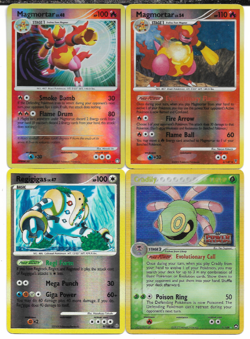 Pokemon Reverse Holo 4 Card Lot with Magmortar & Regigigas Excellent Condition - Image 1