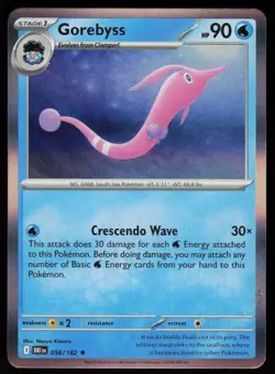 Gorebyss 056/182 Rare Destined Rivals Pokemon Holo Near Mint - Image 1