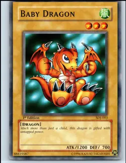 YuGiOh - 1st Edition Baby Dragon [SDJ - SDJ-003] - Common / Short Print/NM - Image 1