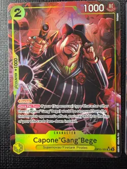 Bandai One Piece TCG English Capone "Gang" Bege Alt Art Foil Lot 2 OP11-101/Vol2 - Image 2