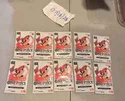 One Piece x Round1 Promo USA 10 Random Packs Sealed IN HAND! SHIPS SAME DAY! - Image 1
