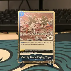 Gravity Blade Raging Tiger OP06-058 Rare One Piece Wings of the Captain NM FOIL - Image 1