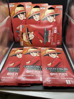 One Piece Carrying On His Will 7x Sleeved Booster Packs (OP-13) FACTORY SEALED - Image 1