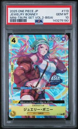 PSA10 One Piece Asia Promo Jewelry Bonney P-113 Mini-tin Pack Set vol.2 BISAI - Image 1