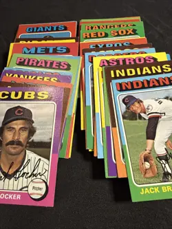 1975 Topps Vintage Lot of 50 MLB Baseball Collection - Exact Cards Shown EX a3 - Image 2