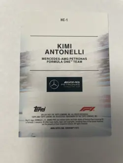 2025 Topps Chrome Formula 1 Kimi Antonelli ROOKIE Helmet Collection Aqua /199 - Image 2
