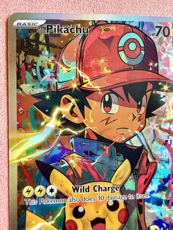 Pikachu Ash DIY ACG Pokemon Anime Art Card Custom - Image 3