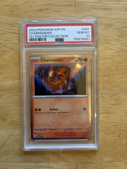 PSA 10 Charmander Promo 047 Pokemon Swirl Black Star Card 151 Gem Mint BGS CGC - Image 1