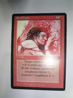 MTG MAGIC THE GATHERING CARD ORIGINAL ENGLISH LEGENDS BLOOD LUST RED INSTANT x1 - Image 1