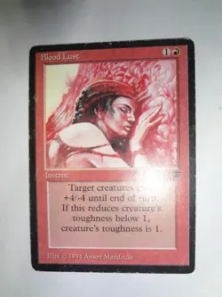 MTG MAGIC THE GATHERING CARD ORIGINAL ENGLISH LEGENDS BLOOD LUST RED INSTANT x1 - Image 3