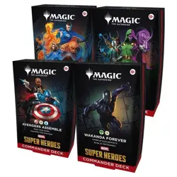 Sealed Marvel Super Heroes Commander Deck Case Magic MTG 4 Deck Set - Image 1