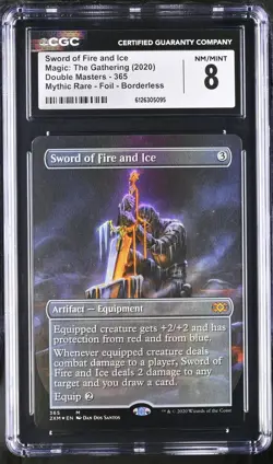 SWORD OF FIRE AND ICE Double Masters Borderless Foil Mythic CGC 8 MTG - Image 1