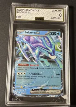 Pokemon Trading Card Game Classic Suicune EX CLB 010/034 AGS Gem-MT 10 Holo 2023 - Image 1
