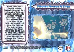 Pikachu Versus A Titan #34 Topps The Movie 2000 Trading Cards Pokemon Near Mint - Image 2