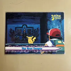 TOPPS Pokemon Card - The Movie 2000 - BLUE LOGO - THE FIRST TEMPLE #32 - LP - Image 1