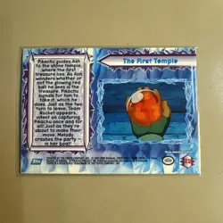 TOPPS Pokemon Card - The Movie 2000 - BLUE LOGO - THE FIRST TEMPLE #32 - LP - Image 2