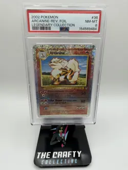 2002 POKEMON LEGENDARY COLLECTION - #36 ARCANINE [REVERSE HOLO] - PSA 8 - Image 1