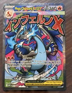 Pokemon TCG Mega Charizard X EX 023 Mega Evolution Promo Full Art Holo English - Image 1