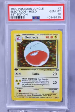1999 Pokemon Electrode Holo, 1st Ed. Jungle #2/64, PSA 10 Gem Mint - Image 3