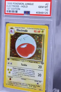 1999 Pokemon Electrode Holo, 1st Ed. Jungle #2/64, PSA 10 Gem Mint - Image 4