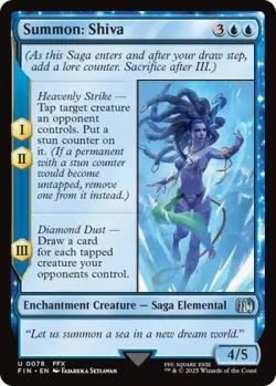 Summon: Shiva -Foil Near Mint MTG Universes Beyond: FINAL FANTASY - Image 1