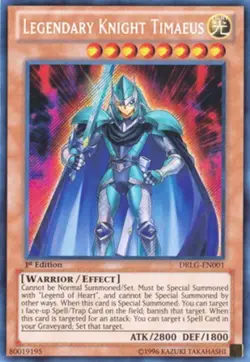 Yugioh! HP Legendary Knight Timaeus - DRLG-EN001 - Secret Rare - 1st Edition Hea - Image 1
