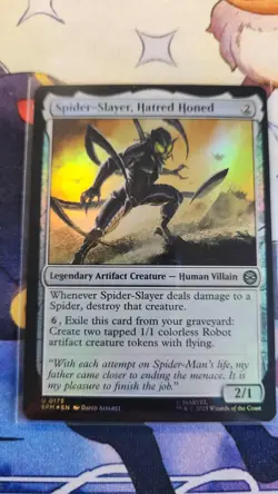 Spider-Slayer, Hatred Honed MTG FOIL U Marvel's Spider-Man 175 NM - Image 1