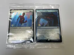 MTG SPM Marvel's Spider-Man Foil Pre Release Gold Stamped Cards X2 - Image 1