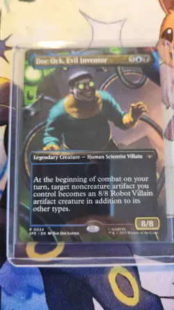 Doc Ock, Evil Inventor 0024 Rare Borderless Non-Foil Spider-Man MTG - Image 1