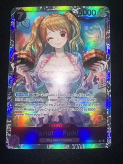 Charlotte Pudding PRB02-010 SR ONE PIECE Tcg Card Game NM PURPLE - Image 1