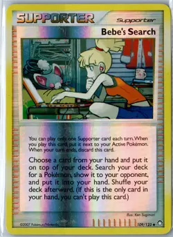 Pokemon Card - Bebe's Search Mysterious Treasures 109/123 Reverse Holo MP - Image 1