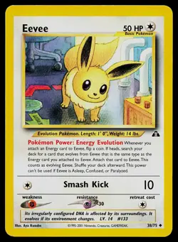 Pokemon Card Neo Discovery Eevee 38/75 Uncommon - Image 1