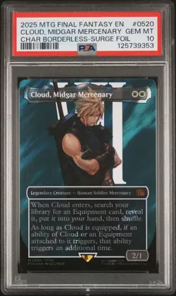 2025 MTG FINAL FANTASY #0520 CLOUD, MIDGAR MERCENARY PSA 10 - Image 1