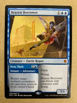 MTG 1x Brazen Borrower # 39 Throne of Eldraine Modern Magic the Gathering x1 NM - Image 1