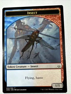 - Insect Token - Hour of Devastation Regular #12 NM MTG - Image 1