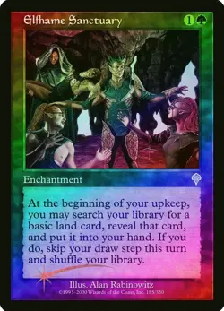 Magic the Gathering ELFHAME SANCTURY #184/350 Invasion Green Foil Uncommon NM - Image 1