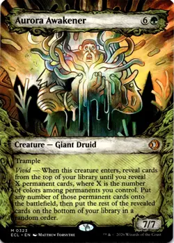 MTG Aurora Awakener (Showcase) NON FOIL NM M 323 Lorwyn Eclipsed - Image 1