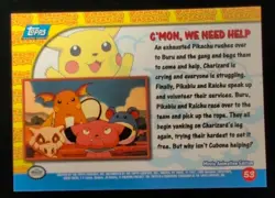 Pokemon Card - C'mon, We Need Help - #53 - Pikachu's Vacation - Topps p32 - Image 2