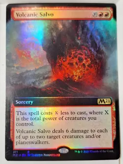 Volcanic Salvo - FOIL Extended Art - Core Set 2021 M21 - Magic the Gathering MTG - Image 1