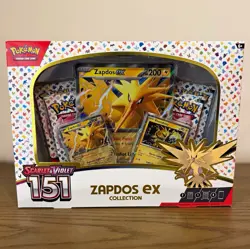 Pokemon TCG Scarlet & Violet 151 Zapdos ex Collection Box Sealed English 2023 - Image 1