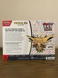 Pokemon TCG Scarlet & Violet 151 Zapdos ex Collection Box Sealed English 2023 - Image 2