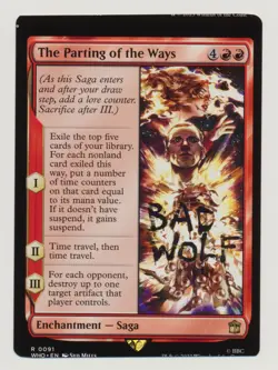 The Parting of the Ways Miscut Misprint Doctor Who mtg error magic the gathering - Image 1